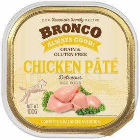 Bronco Chicken Pate Adult Grain-Free Tray Dog Food 100g dog toys interactive dog toy plush dog toy dog rope toy squeaky toy