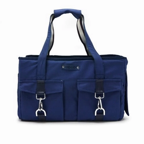 Buckle Tote BB - Navy dog travel crate,airline approved dog carrier,dog transport bag