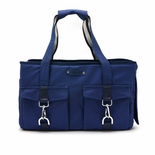Buckle Tote BB - Navy dog travel crate,airline approved dog carrier,dog transport bag