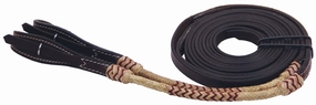 Buffalo Leather Rolled Rawhide Split Reins, 8 ft cat fur care cat grooming tools cat deshedding brush cat bath kit cat nail trimmer