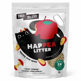 BUNDLE DEAL: Daily Delight Happea Applely Ever After (Apple) Clumping Cat Litter 8L kitten supplies kitten toys kitten food kitten litter box kitten bed