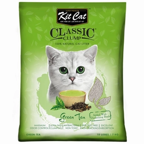 BUNDLE DEAL: Kit Cat Classic Clump Green Tea Clay Cat Litter 10L kitten supplies kitten toys kitten food kitten litter box kitten bed