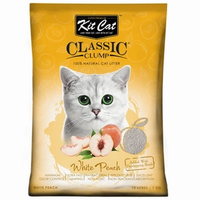 BUNDLE DEAL: Kit Cat Classic Clump White Peach Clay Cat Litter 10L kitten supplies kitten toys kitten food kitten litter box kitten bed