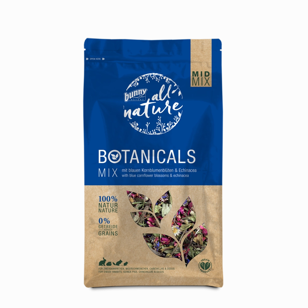 Bunny Nature Botanicals Mid Mix Blue Cornflower Blossoms & Echinacea 120g dog water fountain slow feeder automatic dog feeder gravity feeder dog food dispenser