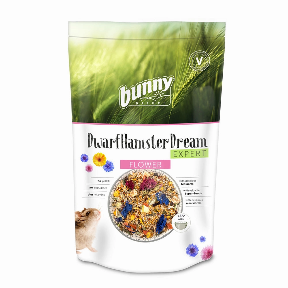 Bunny Nature DwarfHamsterDream Expert Flower 500g dog water fountain slow feeder automatic dog feeder gravity feeder dog food dispenser