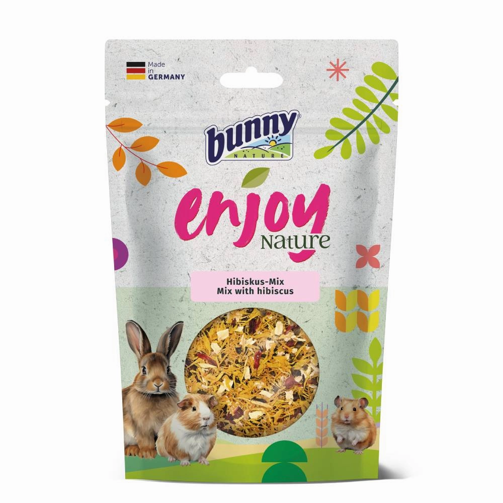 Bunny Nature Enjoy Nature Mix with Hibiscus 50g cat vitamins cat digestive aid cat immune support cat joint supplement cat skin supplement