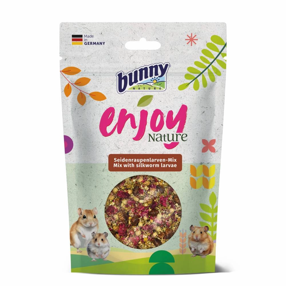 Bunny Nature Enjoy Nature Mix with Silkworm Larvae 40g puppy starter kit puppy crate puppy collar puppy pee pad puppy food
