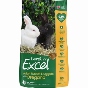 Burgess Excel Adult Rabbit Nuggets with Oregano 1.5kg puppy starter kit puppy crate puppy collar puppy pee pad puppy food