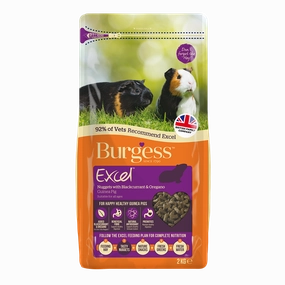Burgess Excel Guinea Pig Nuggets with Blackcurrant & Oregano 2kg puppy starter kit puppy crate puppy collar puppy pee pad puppy food