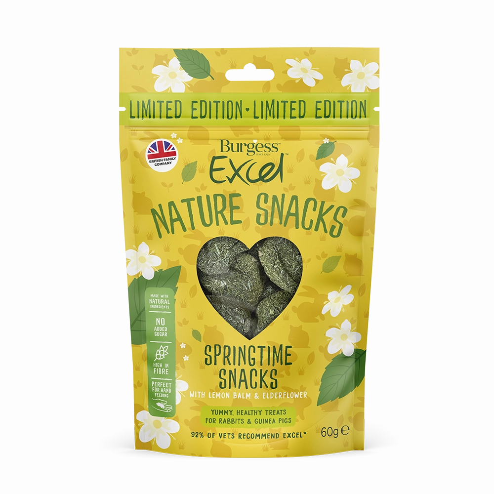 Burgess Excel Nature Snacks Springtime Snacks with Lemon Balm & Elderflower 60g puppy starter kit puppy crate puppy collar puppy pee pad puppy food