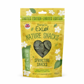 Burgess Excel Nature Snacks Springtime Snacks with Lemon Balm & Elderflower 60g puppy starter kit puppy crate puppy collar puppy pee pad puppy food