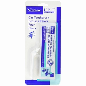 C.E.T. Cat Toothbrush with Poultry Toothpaste cat climbing tree cat hammock cat steps cat grooming kit cat safety gate