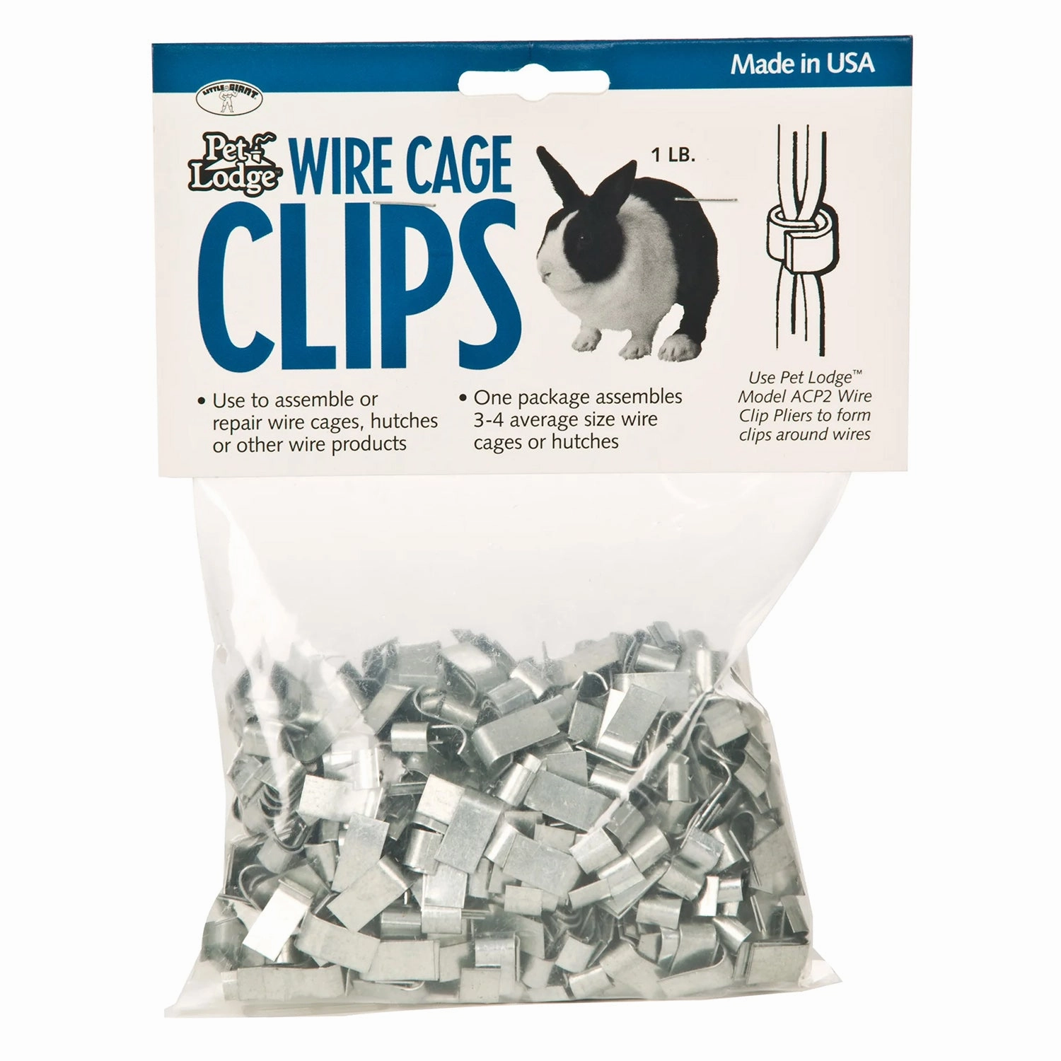 Cage Clips (J Clips), 1 lb pkg cat grooming cat shampoo cat conditioner cat comb cat grooming glove