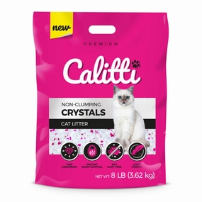 Calitti Non-Clumping Cat Litter Crystals with Silica Gel, 8 lbs cat grooming cat shampoo cat conditioner cat comb cat grooming glove