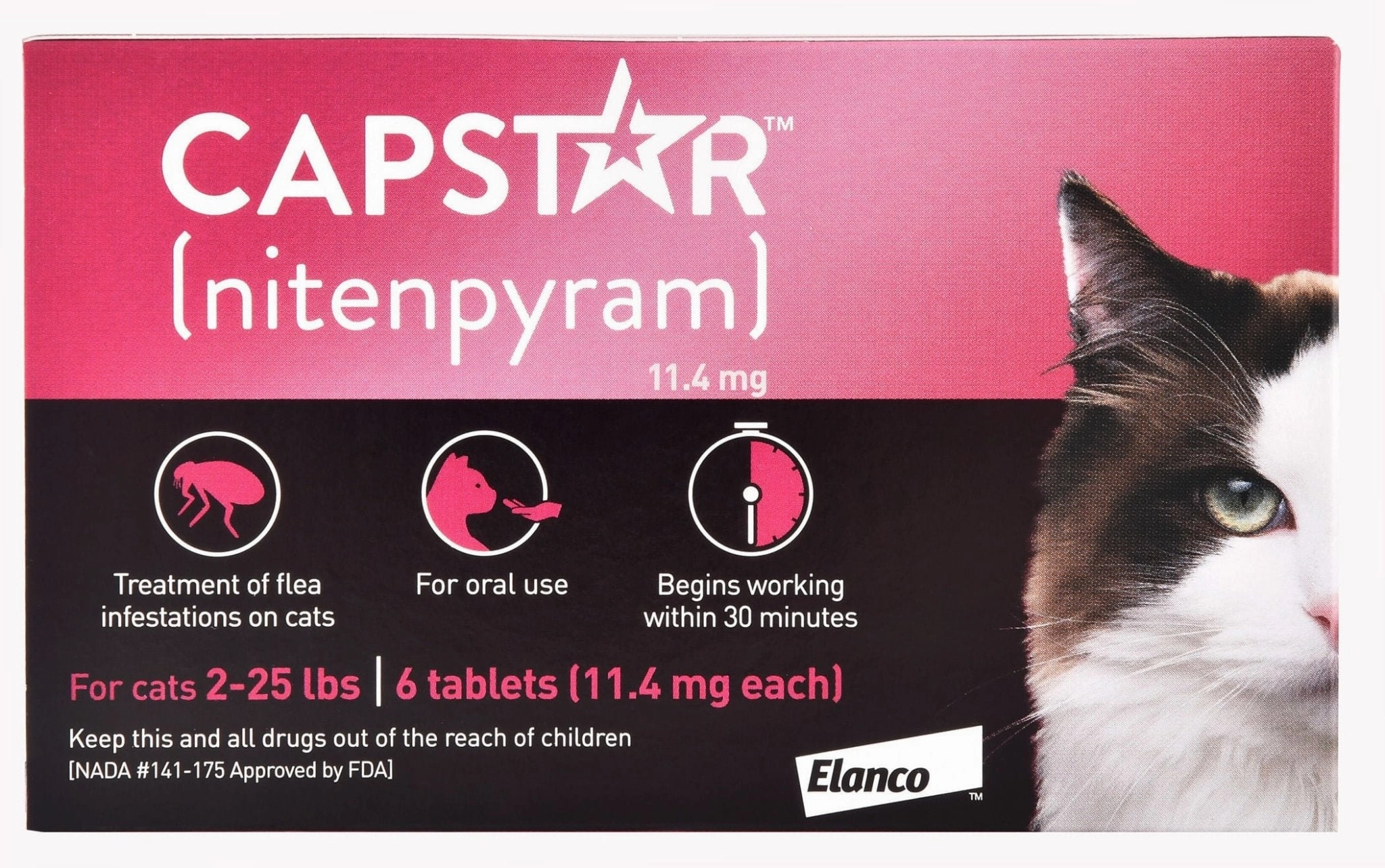 Capstar Flea Tablet for Cats, 6 Count cat grooming cat shampoo cat conditioner cat comb cat grooming glove