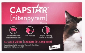 Capstar Flea Tablet for Cats, 6 Count plush dog toys fluffy dog toy dog cuddle toy dog toy set stuffed toy for dogs