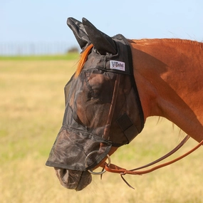 Cashel Quiet Ride Horse Fly Mask with Ears & Long Nose, Black pet shampoo pet brush pet wipes pet scissors pets comb