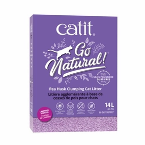 Catit Go Natural Clumping Pea Husk Cat Litter (Lavender Scented) 14L kitten supplies kitten toys kitten food kitten litter box kitten bed