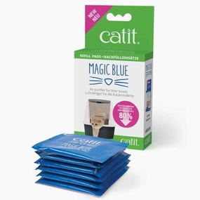 Catit Magic Blue Litter Box Air Purifier Refill Pads 6 pks kitten supplies kitten toys kitten food kitten litter box kitten bed