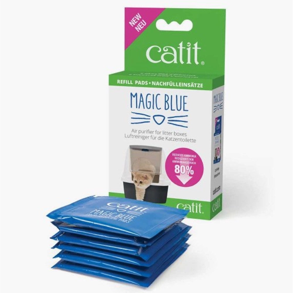 Catit Magic Blue Litter Box Air Purifier Refill Pads 6 pks kitten supplies kitten toys kitten food kitten litter box kitten bed