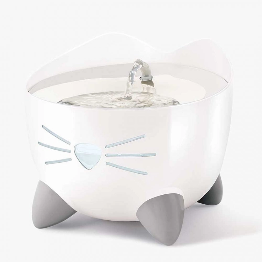 Catit Pixi Drinking Fountain Stainless Steel White 2.5L cat leash cat bowtie cat hat cat bandana cat costume