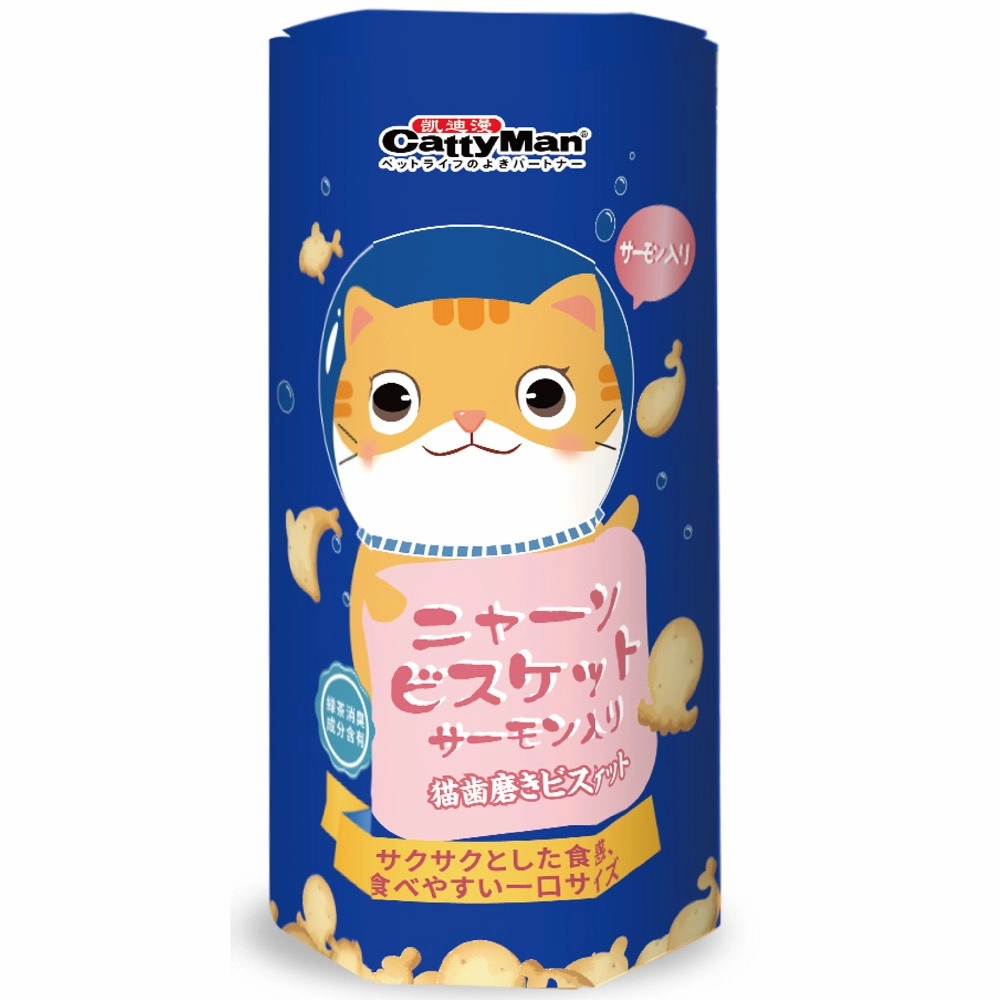 CattyMan Biscuits Salmon Cat Treats 60g cat grass snacks cat grass planter cat digestive aid catnip spray cat herbal treats