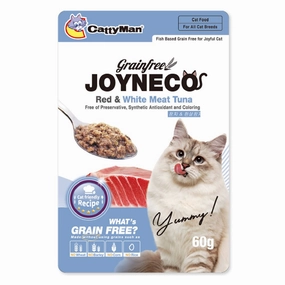 CattyMan Joyneco Red & White Meat Tuna Grain-Free Pouch Cat Food 60g x 12 dog travel bag car seat cover pet carrier for car training leash dog training whistle