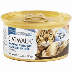 Catwalk Skipjack Tuna with Mackerel Entree In Aspic Canned Cat Food 80g pet health pet wellness pet pain relief pet probiotic pet calming
