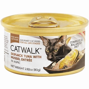 Catwalk Skipjack Tuna with Mussel Entree In Aspic Canned Cat Food 80g canned cat food wet cat food grain free cat food cat stew cat food pouch