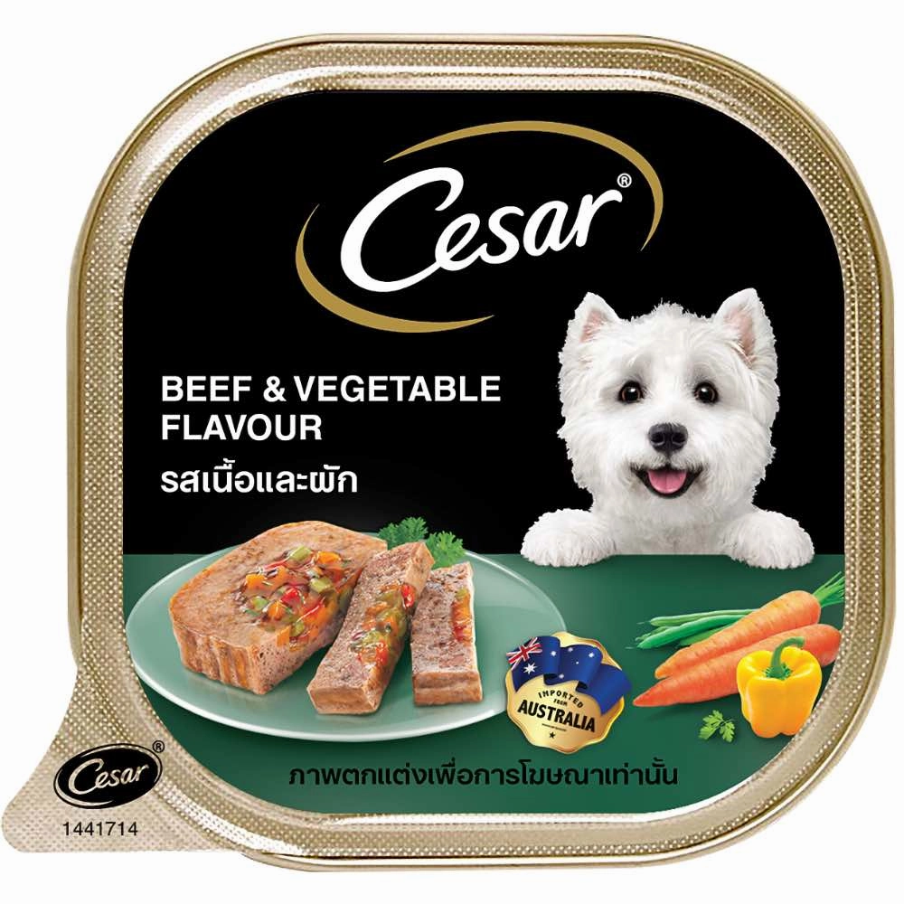 Cesar Beef & Vegetables Pate Tray Dog Food 100g dog toys interactive dog toy plush dog toy dog rope toy squeaky toy