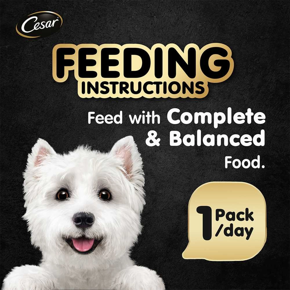 Cesar Beef & Vegetables Pate Tray Dog Food 100g