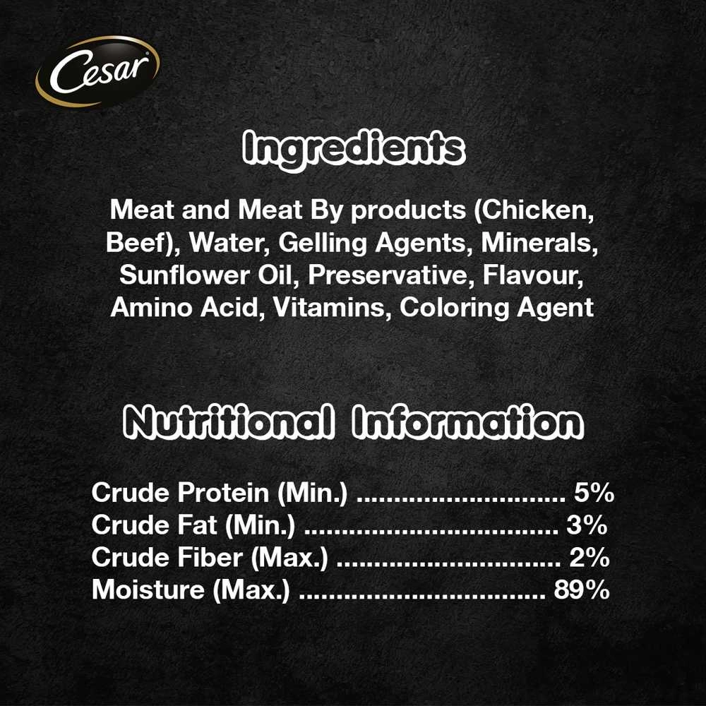 Cesar Beef Pate Tray Dog Food 100g