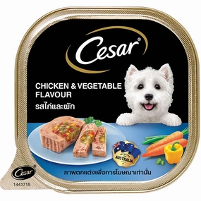 Cesar Chicken & Vegetables Pate Tray Dog Food 100g dog toys interactive dog toy plush dog toy dog rope toy squeaky toy