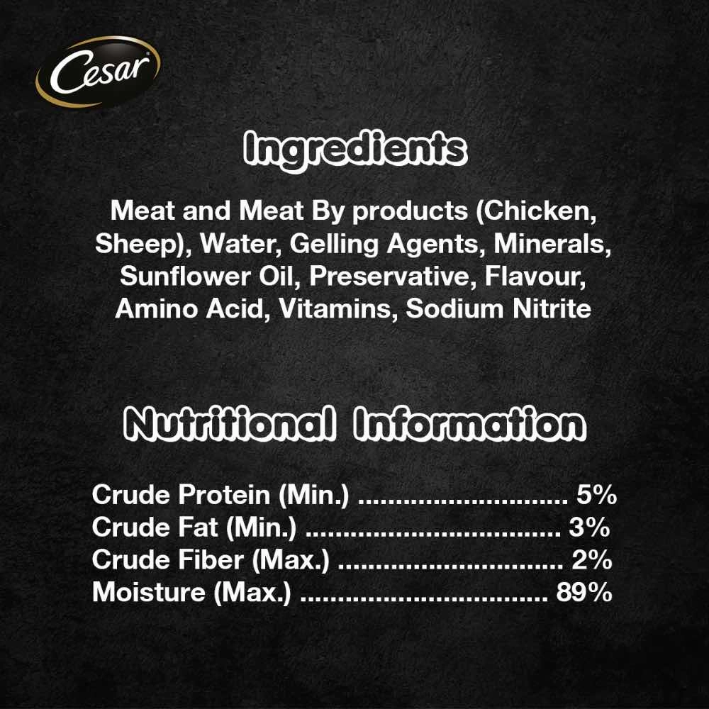 Cesar Lamb Pate Tray Dog Food 100g