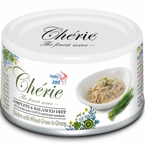 Cherie Complete & Balanced Healthy Joint Chicken with Wheat Grass in Gravy Canned Cat Food 80g dry cat food cat treats grain free cat food kitten treats cat dental treats