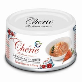 Cherie Complete & Balanced pH Care Tuna with Carrot in Gravy Canned Cat Food 80g cat food cans soft cat food high protein cat food natural cat food senior cat food
