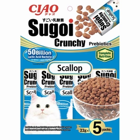 Ciao Sugoi Crunchy Scallop Flavor Plus Prebiotics Dry Cat Food 110g dog chew toys dog dental chews durable chew toys puppy chew toy bone chew