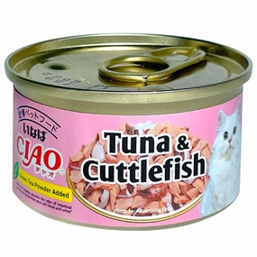Ciao White Meat Skipjack Tuna & Cuttlefish In Jelly Canned Cat Food 75g cat food cans soft cat food high protein cat food natural cat food senior cat food