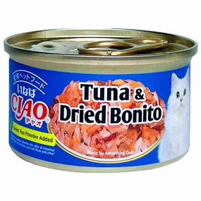 Ciao White Meat Tuna & Dried Bonito In Jelly Canned Cat Food 75g cat food cans soft cat food high protein cat food natural cat food senior cat food