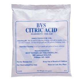 Citric Acid Soluble Powder for Poultry & Swine, 410 g pkt puppy accessories new puppy gear puppy bed puppy blanket puppy grooming kit