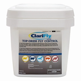 ClariFly Larvicide Top-Dress Fly Control, 15 lbs poultry remedies poultry supplement goat vitamins sheep probiotics animal health boost