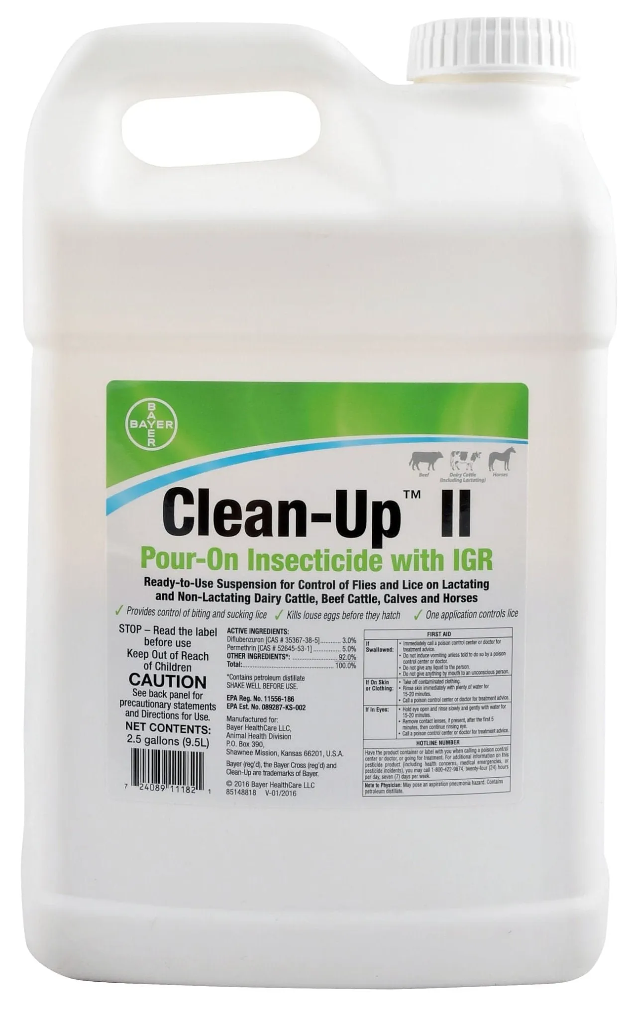 Clean-Up II Pour-On Insecticide with IGR for Fly Control