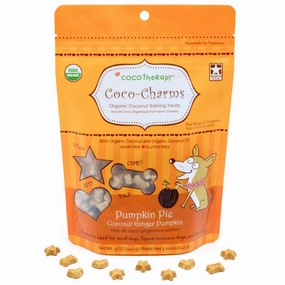 CocoTherapy Coco-Charms Organic Coconut Pumpkin Pie Training Grain-Free Dog Treats 5oz dog supplies dog food toys accessories dog bed