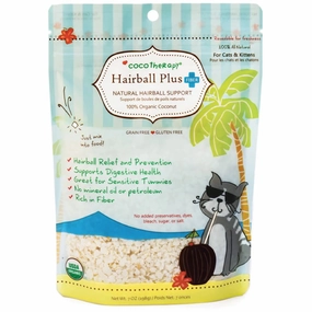 CocoTherapy Hairball Plus Organic Coconut Grain-Free Cat Supplement 7oz cat grass snacks cat grass planter cat digestive aid catnip spray cat herbal treats