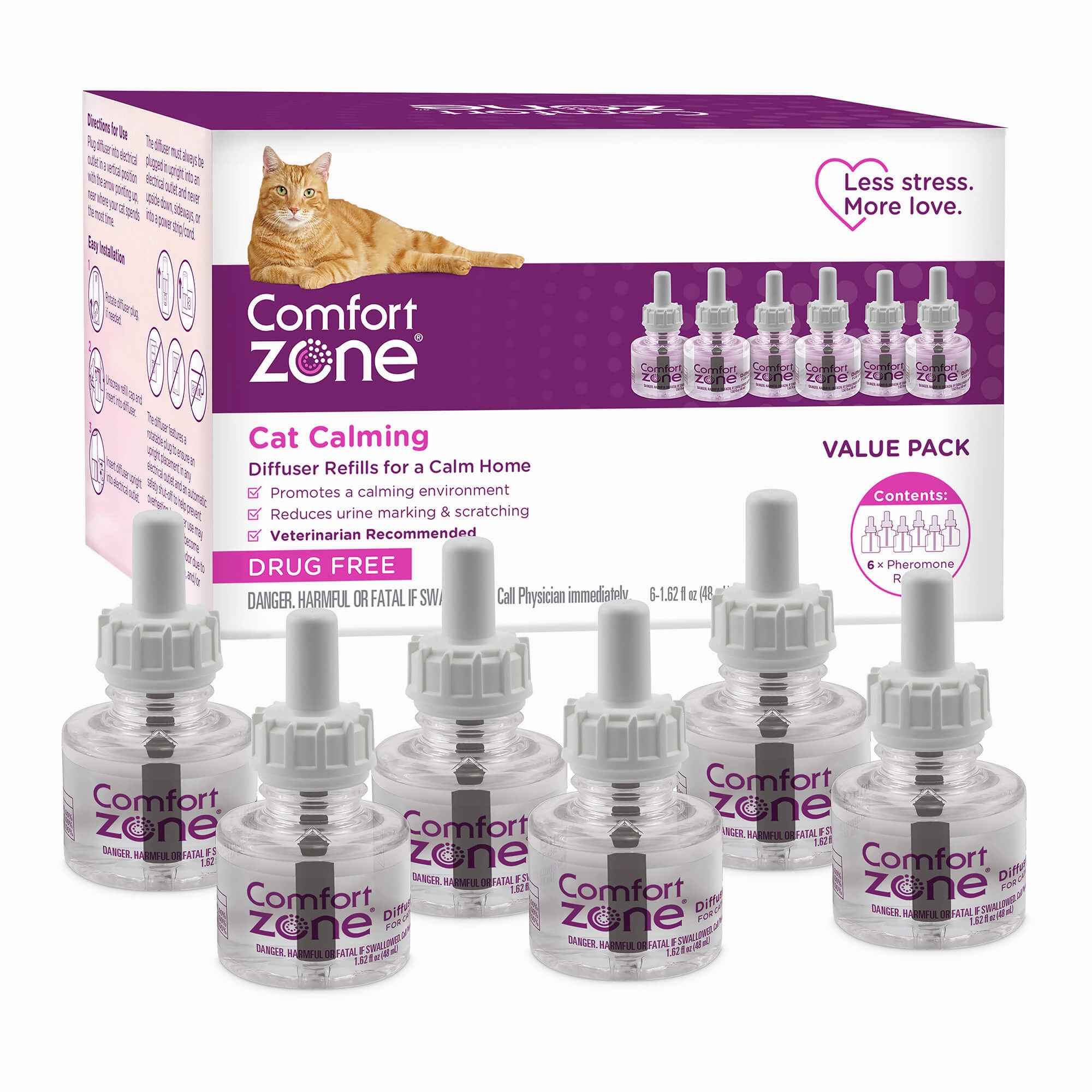 Comfort Zone Calming Diffuser Refills cat scratchers cat towers cat window perch cat heating pad cat calming spray