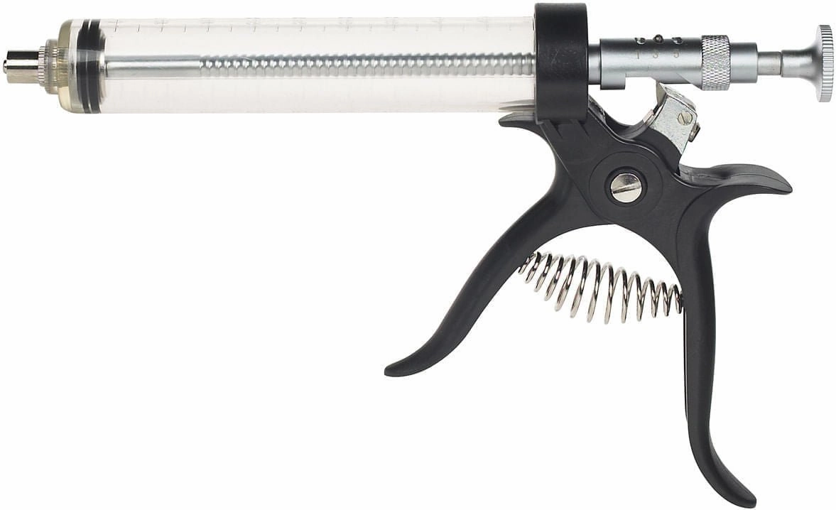 Cowboy Pistol Grip Syringe, 50 mL sheep feed sheep mineral sheep hay sheep pellets sheep salt block