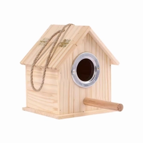 CX Solid Wood Bird's Nest L (L18.3cm x B16cm x H21.5cm x Entrance R5.5cm) puppy starter kit puppy crate puppy collar puppy pee pad puppy food