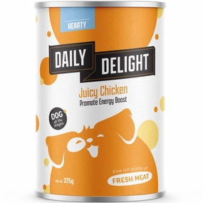 Daily Delight Juicy Chicken Canned Dog Food 375g dog toys interactive dog toy plush dog toy dog rope toy squeaky toy