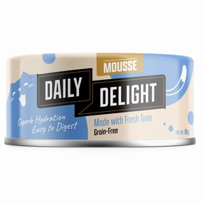 Daily Delight Mousse With Tuna Canned Cat Food 80g natural cat food soft cat treats freeze dried cat food organic cat treats indoor cat food