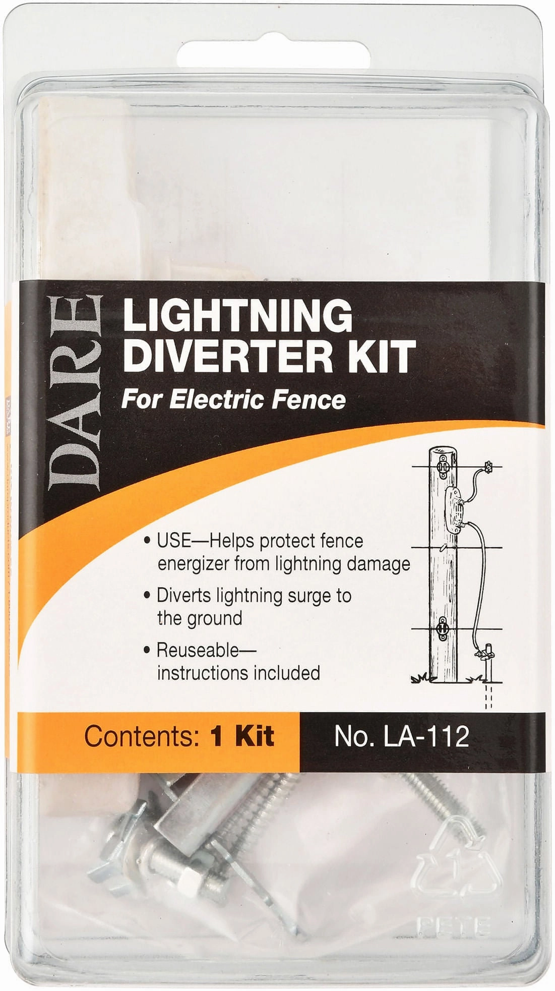 Dare Lightning Arrestor - Lightning Diverter Kit for Electric Fence grooming tools dog brush cat nail clipper pets shampoo pet trimmer